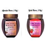 Orchard Honey Combo Pack (Ajwain+Lichi) 100 Percent Pure and Natural (2 x 1 Kg)